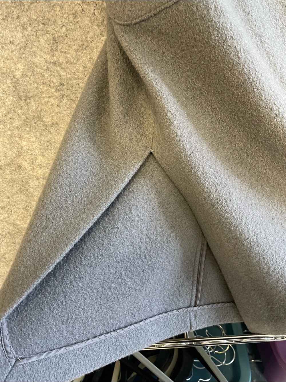 Aritzia Babaton Merino Wool Long Coat Open Cardigan Grey Small Quiet Luxury Chic - Picture 11 of 14